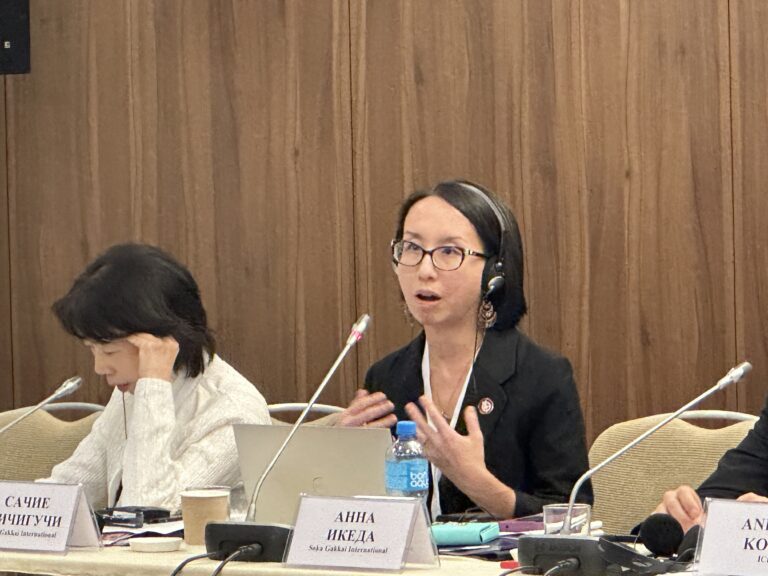 Anna Ikeda is the program coordinator for disarmament of the Soka Gakkai International (SGI) Office for UN Affairs, whose work focuses on nuclear abolition and stopping killer robots. Photo Credit: Katsuhiro Asagiri, Multimedia Director of INPS Japan.