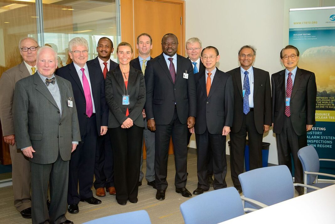 Photo: Some of the members of the Group of Eminent Persons at the official launching of the group in New York on September 26, 2013. Credit: CTBTO