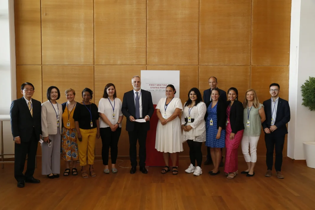Photo: First Meeting of the States Parties (MSP) to the Treaty on the Prohibition of Nuclear Weapons (TPNW). Credit: Seikyo Shimbun