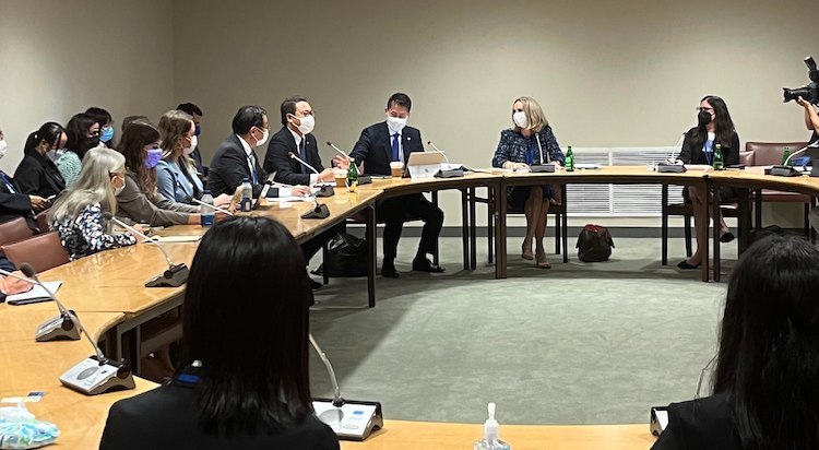 Photo: A side event titled “Nexus between Nuclear Disarmament and Sustainable Future” was held at UN Headquarters on August 1. Source: Mariko Komatsu