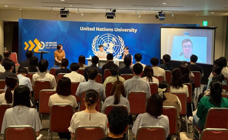 Marking the United Nations’ International Day Against Nuclear Tests, young activists and experts gathered at UN University in Tokyo for an event titled “The Role of Youth in Supporting Global Hibakusha. Photo Credit: Katsuhiro Asagiri