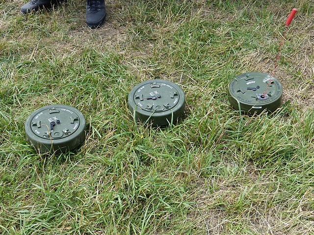 Anti-tank-mines at the 
