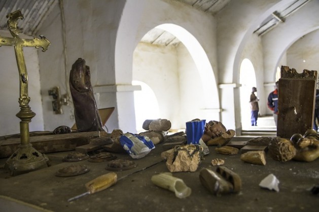 Churches in Diabaly, central Mali, were looted and destroyed during the Islamist occupation. Credit: Marc-André Boisvert/IPS