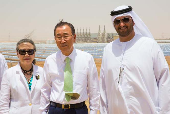 ｜UAE｜国連事務総長が「シャムス１」太陽熱発電所を視察
