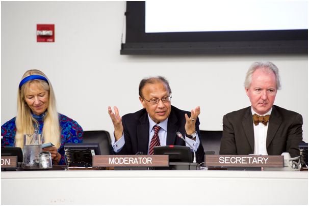 The U.N. has held High-Level Forums on the Culture of Peace for the past three years. Ambassador Chowdhury moderates a panel at last year’s event. Credit: UN Photo/Evan Schneider