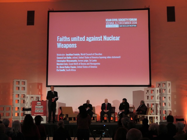 The civil society forum organised by the International Campaign to Abolish Nuclear Weapons (ICAN) on Dec. 6 and 7 in the Austrian capital Creidt: Kimiaki Kawai/SGI
