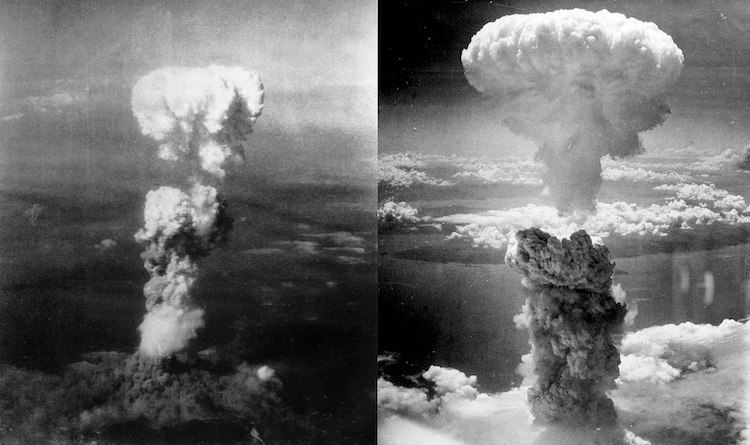 Images from the atomic bombing of Japan in 1945. Credit: public domain