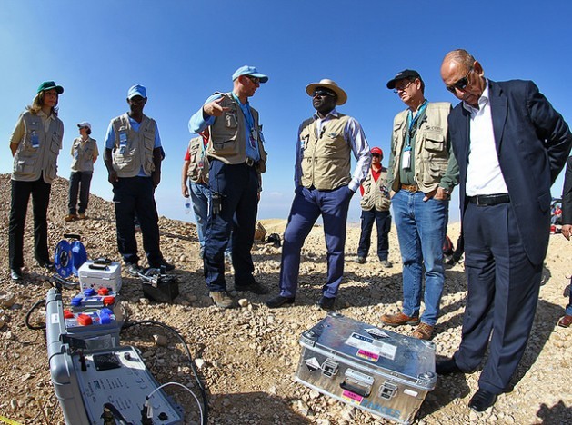 CTBTO Head Lassina Zerbo overseeing the equipment in use during the Integrated Field Exercise IFE14 in Jordan from Nov. 3 to Dec. 9, 2014. Photo Courtesy of CTBTO