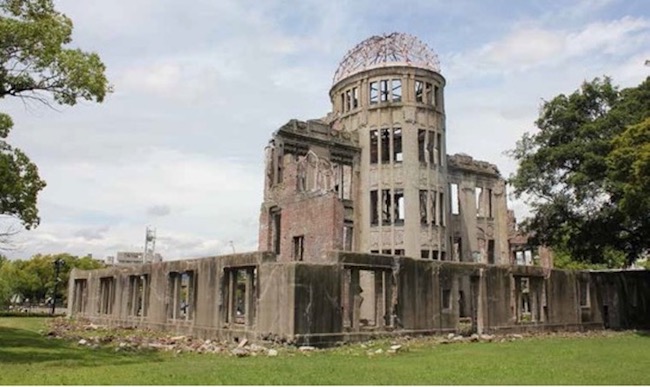 The Hiroshima Peace Memorial, commonly called the Atomic Bomb Dome or A-Bomb Dome is part of the Hiroshima Peace Memorial Park in Hiroshima, Japan and was designated a UNESCO World Heritage Site in 1996. /Tim Wright.