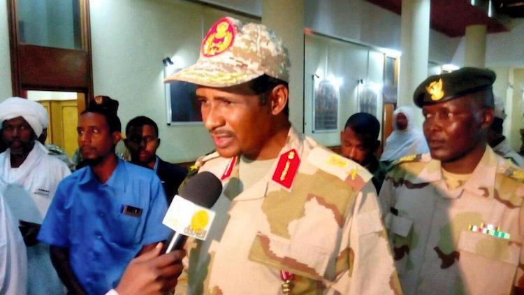 Photo: Maj Gen Mohammed Hamdan Dagalo has emerged as the second-most powerful man in Sudan after the overthrow of Omar Al Bashir. Western officials privately describe him as “potentially Sudan’s Sisi,” a reference to Egyptian general-turned-president Abdel Fattah al-Sisi who came to power in 2013 in a UAE-Saudi-supported military coup. Source: The National, UAE.