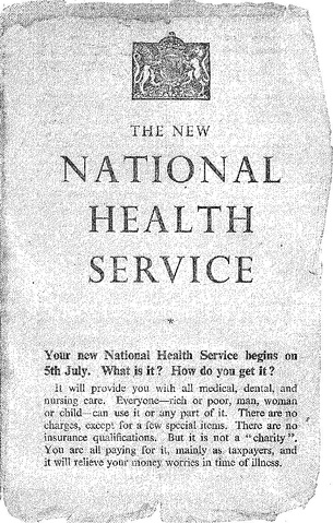 The New National Health Service leaflet/ Public Domain