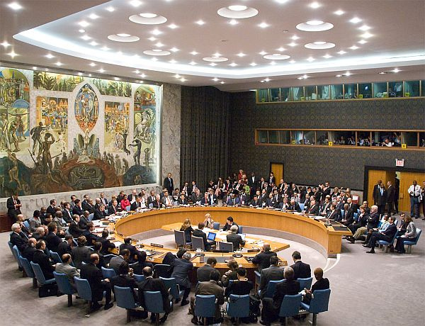 Photo: A wide view of the Security Council meeting on threats to international peace and security. 22 August 2019. United Nations, New York. Credit: UN Photo/Manuel Elias.