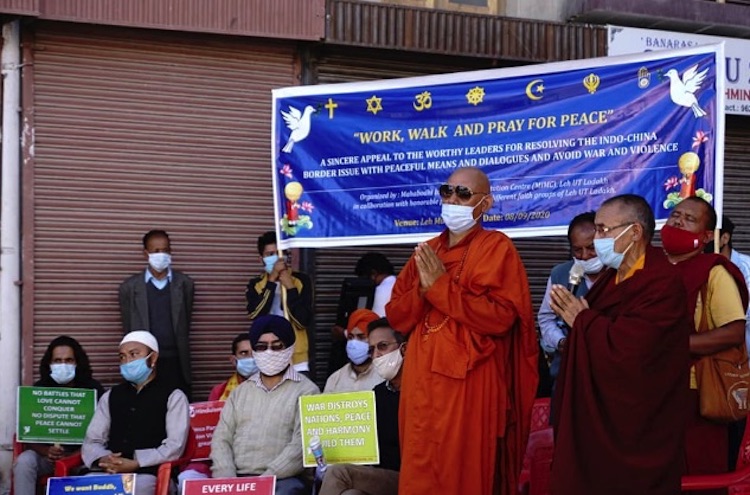 ラダックの仏僧が国境紛争の平和的解決に努力