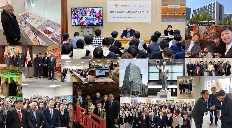 Collage of photos taken during Ramesh Jaura's week-long visit to Tokyo. Credit: Katsuhiro Asagiri | IDN-INPS Multimedia Director.