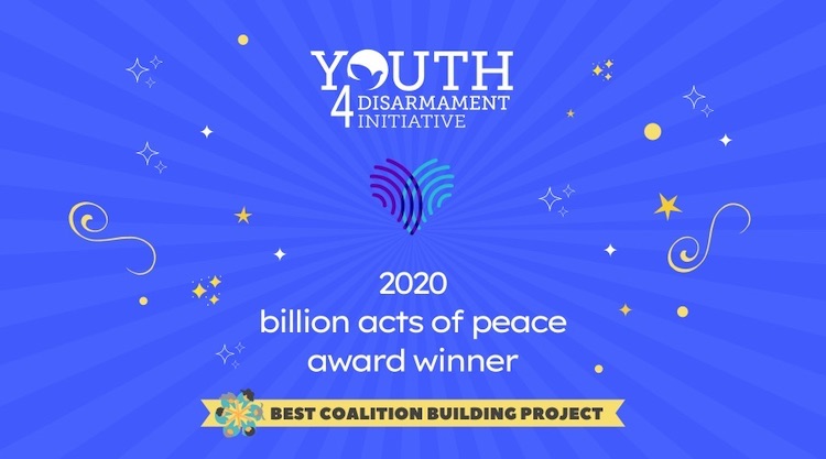 国連のYouth4Disarmamentが「１０億の平和の行為」特別賞に選ばれる