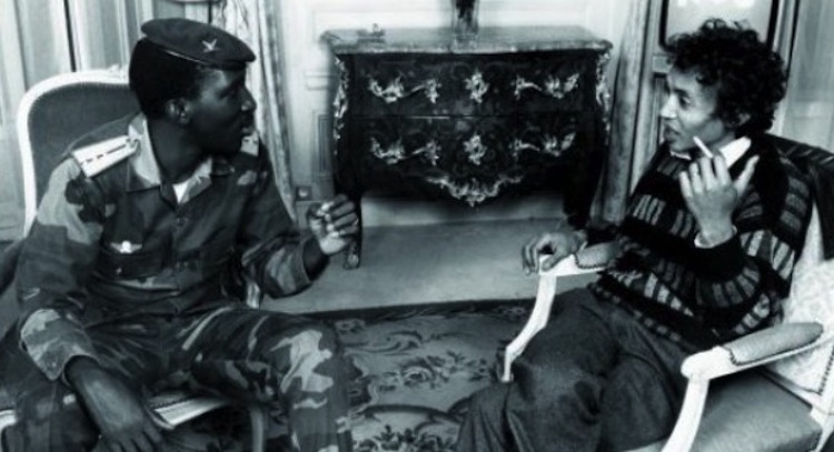 Photo: Captain Thomas Sankara and journalist Sennen Andriamirado in Paris in 1986. Pascal Maitre/Archives JA. Source: The African Report.