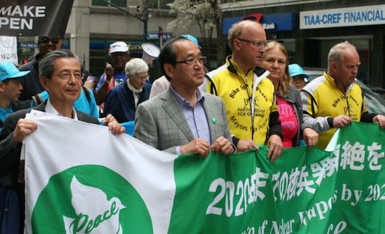 Photo: Protest march in 2015. Credit: Mayors for Peace.