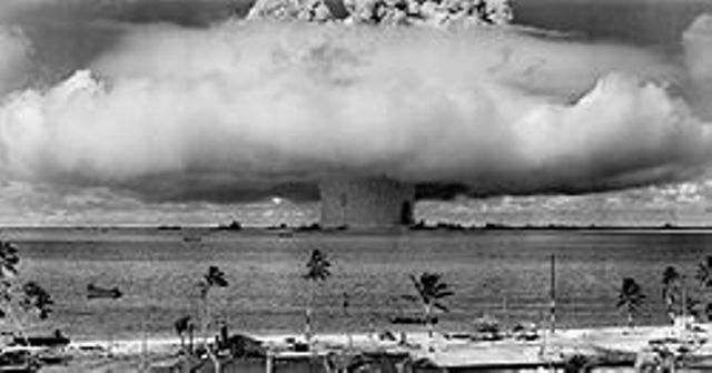 "Operation Crossroads Baker Edit" by United States Department of Defense (either the U.S. Army or the U.S. Navy)derivative work: Victorrocha (talk) - Operation_Crossroads_Baker_(wide).jpg. Licensed under Public Domain via Wikimedia Commons 