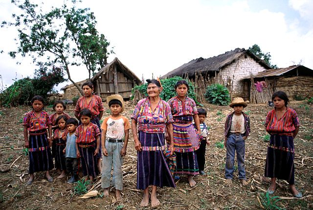A Cakchiquel family in the hamlet of Patzutzun, Guatemala, 1993/By John Isaac - UNEP-WCMC Internal Reseources, Attribution