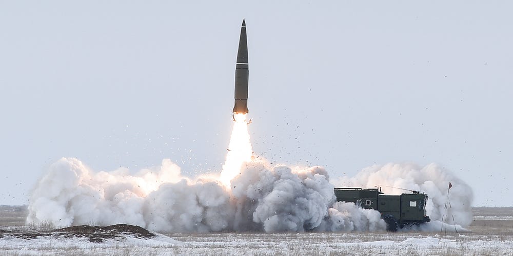 Image: A short-range Iskander missile system test flight test. Russian intermediate-range missiles, like the controversial 9M729, are launched from similar platforms. Credit: Russian Defense Ministry.