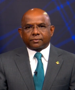 Abdulla Shahid giving remarks during a briefing on Climate Change and Security: Human Rights Challenges and Opportunities in Small Island Developing States.