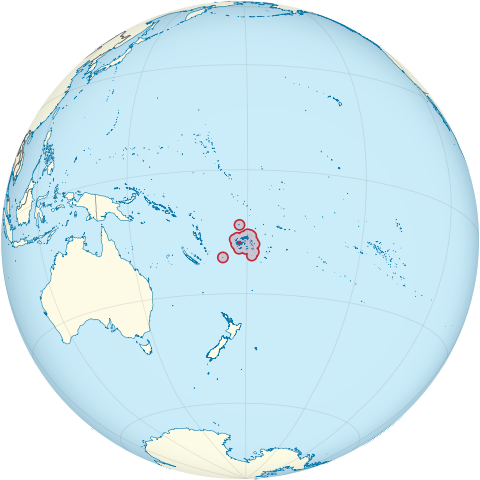 Fiji on the globe/By TUBS - This vector image includes elements that have been taken or adapted from this file:, CC BY-SA 3.0