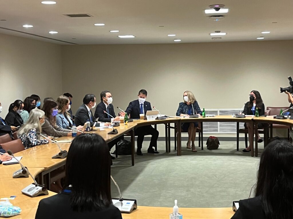 Photo: A side event titled "Nexus between Nuclear Disarmament and Sustainable Future" was held at UN Headquarters on August 1. Source: Mariko Komatsu