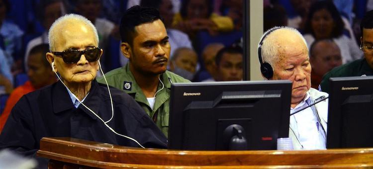 Photo: Nuon Chea (left) and Khieu Samphan in the Trial Chamber of the Extraordinary Chambers in the Courts of Cambodia (ECCC). (file) © ECCC/Sok Heng Nhet.