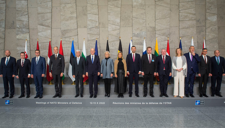 Photo: Defense Ministers from 14 NATO Allies and Finland came together in Brussels on Thursday (13 October 2022) to sign a Letter of Intent for the development of a “European Sky Shield Initiative”. Source: NATO