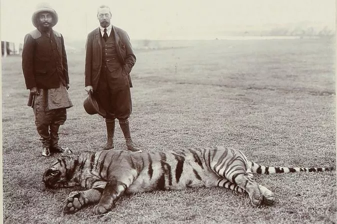 during Nepal's 'tiger hunt diplomacy' to secure the 1923 treaty with Britain. Photo: MADAN PURASKAR PUSTAKALAYA ARCHIVES